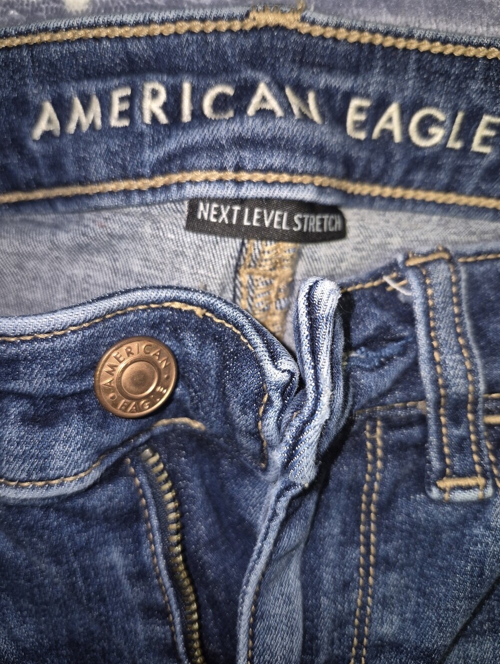 American Eagle Outfitters Women's Dark Blue Stretch Denim Jeggings